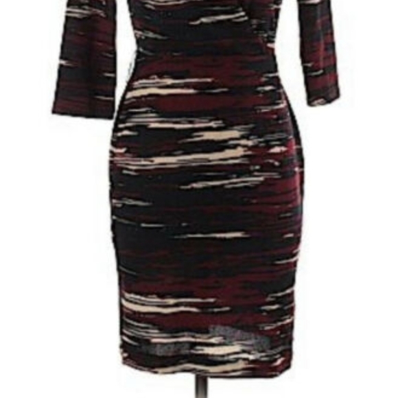 Venus belted v neck faux wrap dress xs - Picture 2 of 3